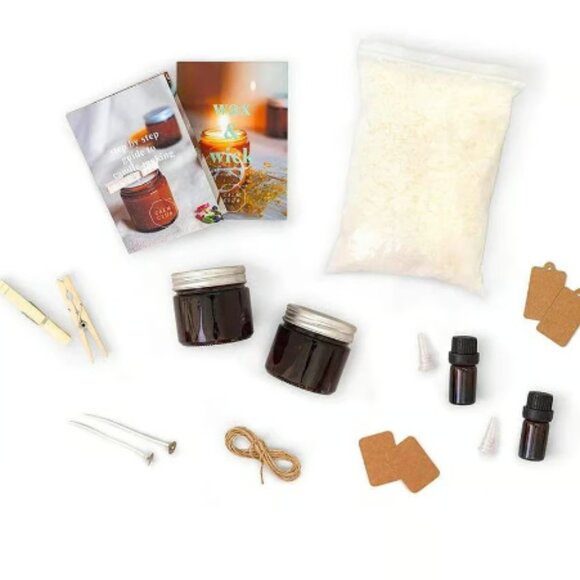 Calm Club Wax & Wick Luckies of London Sandalwood Patchouli Kit Calming NEW NIB - Picture 2 of 5